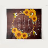 ベイビーシャワー ママトゥビー ひまわり ラスティック ウッド タペストリー (正面(横))