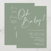 ベイビーシャワー 招待状 (正面/裏面)