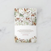 ベイビーシャワー 秋 感謝祭 リトルパンプキン サンキューカード (内部)