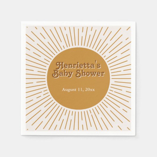 ベイビーシャワ来ーヒーターザソン新生児 スタンダードカクテルナプキン (正面)