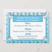 ベイビーシャーク少年の誕生日 招待状 (裏面)