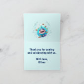 ベイビーシャーク ボーイ ファースト バースデーパーティー サンキューカード (内部)