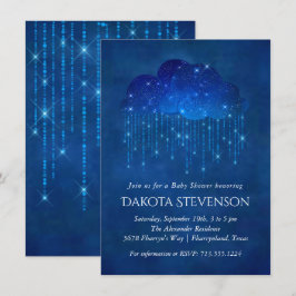 ベイビースプリンクル クラシックブルー | ムーディベイビーシャワー 招待状