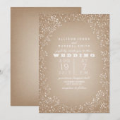 ベイビーズブレスのボーダーカードストック風 招待状 (正面/裏面)