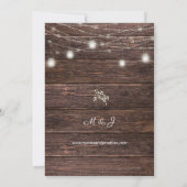 ベイビーズブレス ウッド ストリング ライト 結婚式 披露宴 招待状 (裏面)