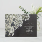 ベイビーズブレス & ダークウッド ラスティック ブライダルシャワー 招待状 (スタンド正面)