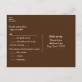 ベイビーズブレス フラワーが素朴なメイソンジャーに入ったRSVP インビテーションポストカード (裏面)