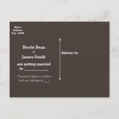 ベイビーズブレス フラワー & ダークラスティック ウッド セーブデート 案内ポストカード (裏面)