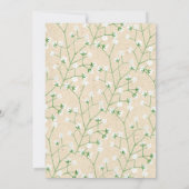 ベイビーズブレス フラワー ラスティック ウェディング シーティング チャート 招待状 (裏面)