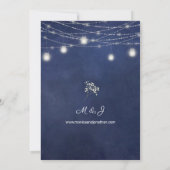 ベイビーズブレス ブルー 黒板 & メイソンジャー ストリングライト 招待状 (裏面)