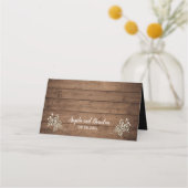 ベイビーズブレス メイソンジャー ストリングライト ウェディング ウッド プレイスカード (裏面)