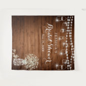 ベイビーズブレス メイソンジャー ブライダルシャワー 背景 タペストリー (正面(横))