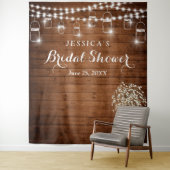 ベイビーズブレス メイソンジャー ブライダルシャワー 背景 タペストリー (インサイチュ)