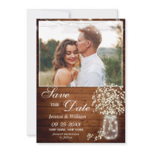 ベイビーズブレス メイソンジャー ラスティック フォト ウェディング