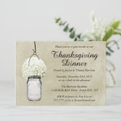 ベイビーズブレス＆メイソンジャー 感謝祭ディナー 招待状 (スタンド正面)