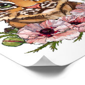 ベイビータイガーローズ動物ポスター | かわいいトラの芸術 ポスター (角)