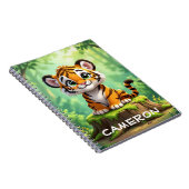 ベイビータイガー | かわいいアニメの子供部屋アート ノートブック (右側)
