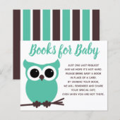 ベイビーティールオウルベイビーシャワー招待状挿入用絵本 (正面/裏面)