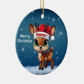 🦌🎄ベイビーディア、子鹿、雌鹿、トナカイ　メリークリスマス セラミックオーナメント (右)