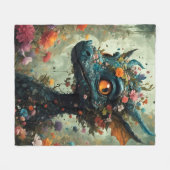 ベイビードラゴンの幻想 フリースブランケット (正面(横))