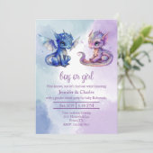 ベイビードラゴンの性別発表パーティー 招待状 (スタンド正面)