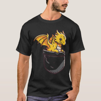 ベイビードラゴン ポケット かわいい ファンタジー 神話 男女兼用 Tシャツ