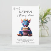 *~* ベイビードラゴン AP88 ケーキ フォト バースデーパーティー 招待状 (スタンド正面)