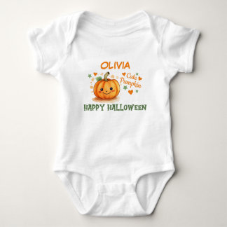 ベイビーハロウィン かわいいパンプキン ベビーボディスーツ