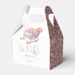 ベイビーバスケット ベビーシャワー グリッター フェイバーボックス