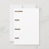 ベイビーバニー パーティー招待状 招待状 (裏面)