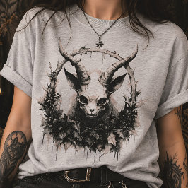 ベイビーバフォメット オカルト ゴシック ダークボタニカル Tシャツ