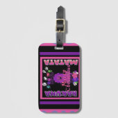 ベイビーピンクの美しい楽しいクリスマス ハクナマタタ ラゲッジタグ (正面縦)