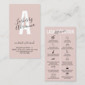 ベイビーピンクまつげエクステンション アフターケア 名刺 (正面/裏面)