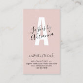 ベイビーピンクまつげエクステンション アフターケア 名刺 (正面)