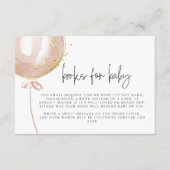 ベイビーピンクバルーン　It's a Girl ベビーシャワー エンクロージャーカード (正面)