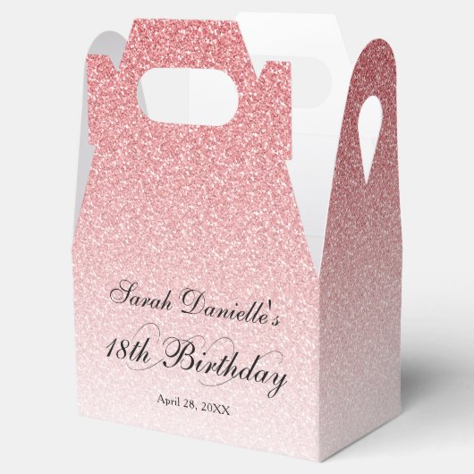 ベイビーピンク グラム グリッター オーダーメイド フェイバーボックス (オープン)