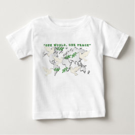 ベイビーピースダブワールドマップTシャツ ベビーTシャツ