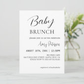 ベイビーブランシュ 現代的なベビーシャワー 性別発表 招待状 (スタンド正面)