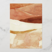 ベイビーブランチ ニュートラルなトーンのホイル招待状 箔招待状 (裏面)