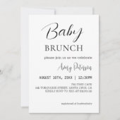ベイビーブランチ 現代のベビーシャワー 性別発表パーティー 招待状 (正面)
