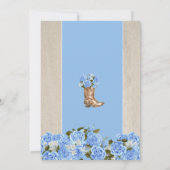 ベイビーブルーのキンチャネラ エレガントなローズ ウエスタンチャロ 招待状 (裏面)