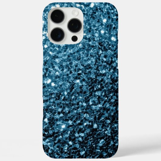 ベイビーブルーの疑似ラメスパークル Case-Mate iPhoneケース (裏面)