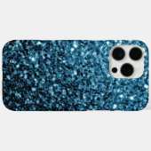 ベイビーブルーの疑似ラメスパークル Case-Mate iPhoneケース (裏面 (横))