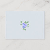 ベイビーブルーの花柄ティーポット 赤ちゃんのシャワー 本のプレゼント エンクロージャーカード (裏面)