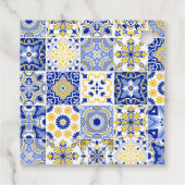 ベイビーブルータイルズレモンアマルフィーアーチベイビーシャワー フェイバータグ (裏面)