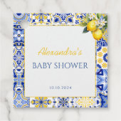 ベイビーブルータイルズレモンアマルフィーアーチベイビーシャワー フェイバータグ (正面)