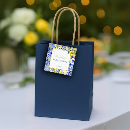 ベイビーブルータイル レモン アマルフィー アーチ ベイビーシャワー フェイバータグ