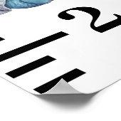 ベイビーブルードラゴン 水彩成長チャート ポスター (角)