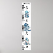 ベイビーブルードラゴン 水彩成長チャート ポスター (正面)