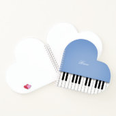 ベイビーブルー グランドピアノ ミュージック キーボード カスタム ノートブック (内部)